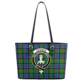 Paterson Tartan Crest Leather Tote Bag